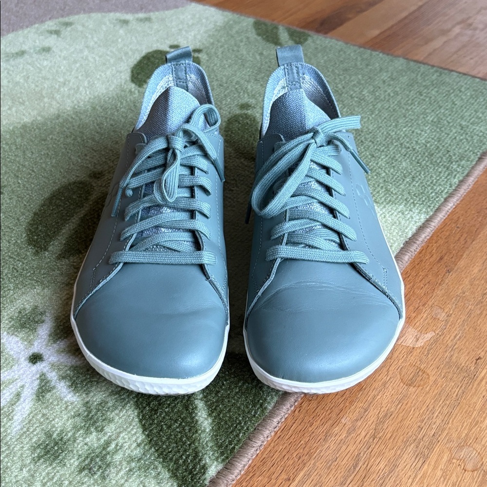Vivobarefoot Geo Court Knit Barefoot Leather Shoes Sea Green size 10 (EU 41) - Picture 4 of 9